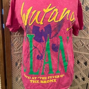 Hot Pink Wu-Tang Clan Short SleeveGraphic T-Shirt